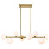 $110 8 LIGHTS MID CENTURY MODERN CHANDELIER GOLD L