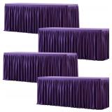 $115 WISH CARE 4 PACK PURPLE RECTANGLE TABLE CLOTH