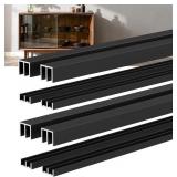 4 SETS 4FT ALUMINUM SLIDING DOOR TRACK FOR 1/8" TH