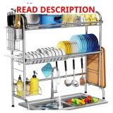 HOWDIA STAINLESS STEEL 2-TIER OVER THE SINK DISH D