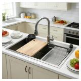$330 SANYCASA 33 INCH DROP IN KITCHEN SINK   11 GA