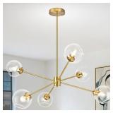$140 KOKO&YUKINA 6-LIGHT GLOBE SPUTNIK CHANDELIER