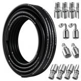 $120 26.5FT 3/8 INCH HYDRAULIC HOSE WITH 12PCS HYD