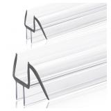 2-PACK ULTRA CLEAR SHOWER DOOR BOTTOM SEAL (3/8