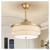 $170 48" GOLD MODERN CEILING FANS WITH LIGHTS BOHO