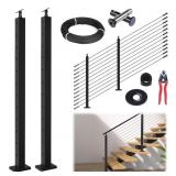$186 MUZATA 5-10FT MODULAR BLACK CABLE RAILING KIT
