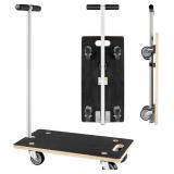 HEAVY DUTY RECTANGLE WOOD PLATFORM DOLLY WITH HAND