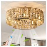 $155 AINQIANT BOHO CAGED CEILING FANS WITH LIGHTS,