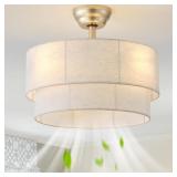 $140 20" BOHO CEILING FANS WITH LIGHTS, COASTAL FA
