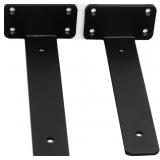 2 PACK - 5 INCH BLACK HIDDEN L SHELF BRACKET (1/5