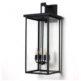 $170 26 IN LARGE OUTDOOR WALL LANTERN, MODERN MATT
