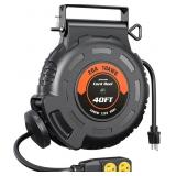 $143 DEWENWILS RETRACTABLE EXTENSION CORD REEL, 40