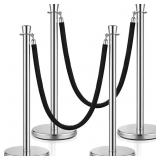 WESITI 4 PCS STAINLESS STEEL STANCHION POST 2 PCS