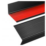 BLACK 48" METAL STAIR NOSING, HEAVY-DUTY ALUMINUM