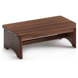 FANATU EXTRA WIDE 26IN WOODEN STEP STOOL, HEAVY DU
