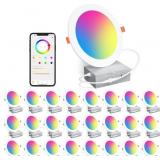 $270 SIKSOG 24PACK SMART RECESSED LIGHTING 6 INCH