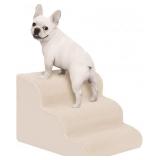 OIILORES DOG STAIRS FOR SMALL DOGS 15" H, 3-STEP D