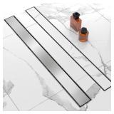 48-INCH LINEAR SHOWER DRAIN WITH TILE INSERT GRATE