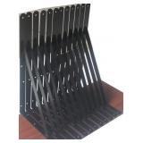 12 PACK L22 X H 12" BLACK HEAVY DUTY SHELF BRACKET