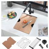 $160 BLACK BAR SINK UNDERMOUNT WORKSTATION-IANOMLA