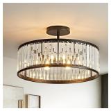 $120 OKELI 19.7 MODERN CRYSTAL CHANDELIERS SEMI FL