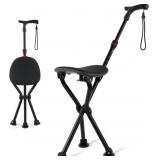 WALKING CANE WITH SEAT   FOLDING LIGHTWEIGHT WALKI