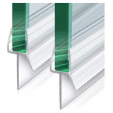 2 PACK FRAMELESS SHOWER DOOR BOTTOM SEAL WITH LONG