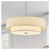 VONLUCE MODERN CHANDELIERS, 18" DRUM CHANDELIERS W