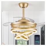 $150 42 INCH RETRACTABLE CEILING FAN WITH LIGHTS,