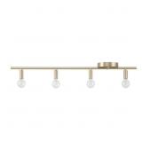 2.4 FT. 4-LIGHT SLIM MATTE BRASS FIXED TRACK LIGHT