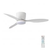 $144 42 IN. WHITE LED INTEGRATED INDOOR CEILING FA