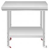 36 IN. X 24 IN. WITH 4 WHEELS STAINLESS STEEL WORK
