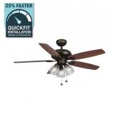 $143 ROCKPORT 52 IN. INDOOR LED BRONZE CEILING FAN
