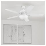 HARBOR BREEZE COASTAL CREEK II 52-IN WHITE WITH WH