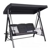 $337 VEIKOUS 3-SEAT CONVERTING CANOPY PATIO SWING