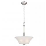 CREEKFORD 3-LIGHT BRUSHED NICKEL PENDANT WITH FROS