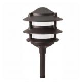 LOW-VOLTAGE BLACK OUTDOOR INTEGRATED LED 3-TIER ME