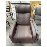 LEATHER DARK BROWN SOFA CHAIR
