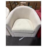 BEIGE CANVAS SWIVEL CHAIR