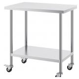 24 X 36 X 38 IN. STAINLESS STEEL WORK TABLE, HEAVY