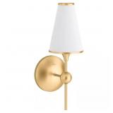 $189 PAROHN 1-LIGHT BRUSHED MODERNE BRASS WALL SCO