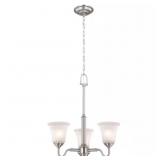 HAMPTON BAY CREEKFORD 3-LIGHT BRUSHED NICKEL CHAND