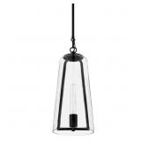 DESMOND 8 IN. 1-LIGHT MODERN BLACK HANGING PENDANT