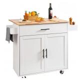 $165 KITCHEN ISLAND CART TOP 35.4 IN. W MOBILE CAR