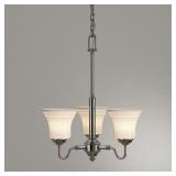 HAMPTON BAY CREEKFORD 3-LIGHT BRUSHED NICKEL CHAND