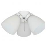 HAMPTON BAY 3-LIGHT WHITE CEILING FAN SHADES LED L