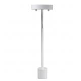 WHITE PENDANT LIGHT KIT WITH PARTIAL METAL ROD