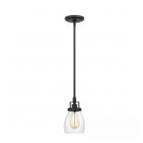 BELTON 1-LIGHT MIDNIGHT MATTE BLACK HANGING MINI-P