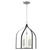 ABNER MILL 4-LIGHT BRUSHED NICKEL CHANDELIER WITH