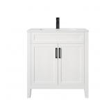 $282 SINTRA 31 IN. SINGLE SINK WHITE FREESTANDING